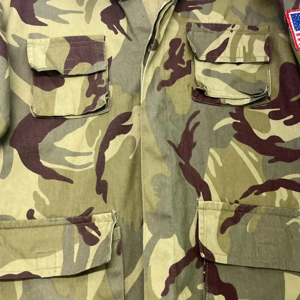 Vintage 2010 Collections Camouflage Military Jacket‎ Play Army Green Youth 8-10